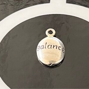 Petit Marked 925 Elegant Sterling Silver Balance Oval Charm Bracelet Pendant